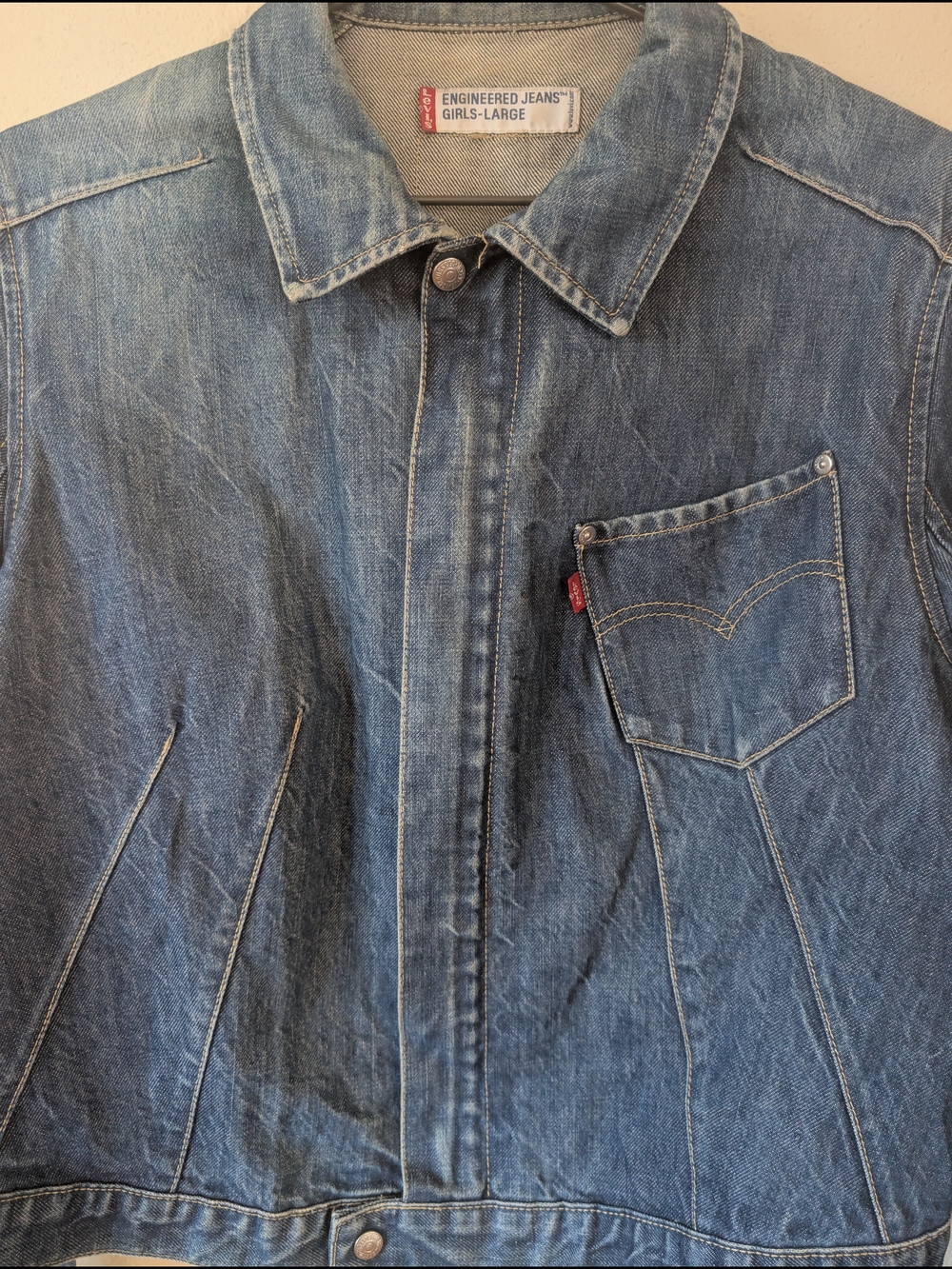 Y2K Levi's Engineered Denim Jacket Girls Large (Women's XS -S)